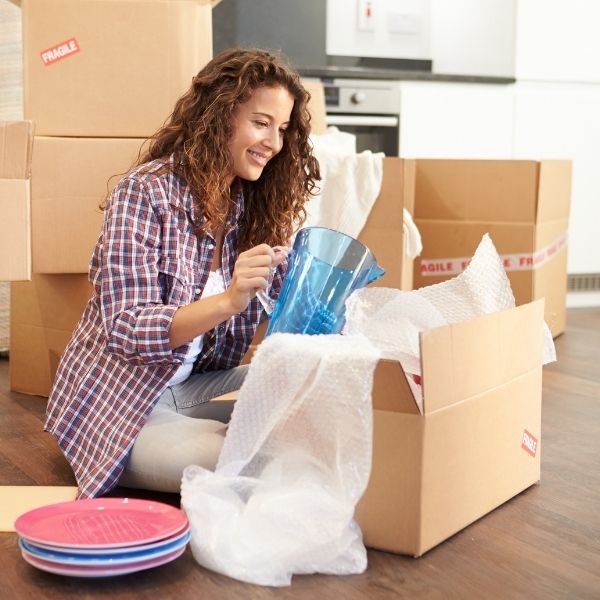 Unpacking moving boxes