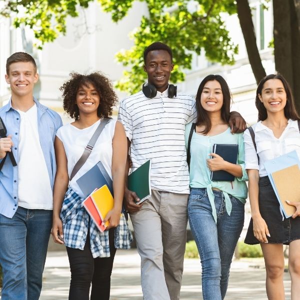 College students talking